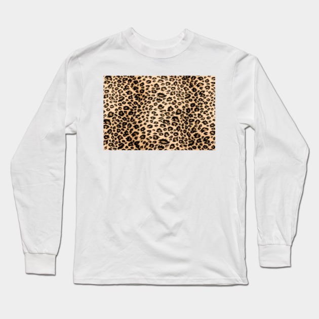 Leopard Faux Fur Long Sleeve T-Shirt by pinkal